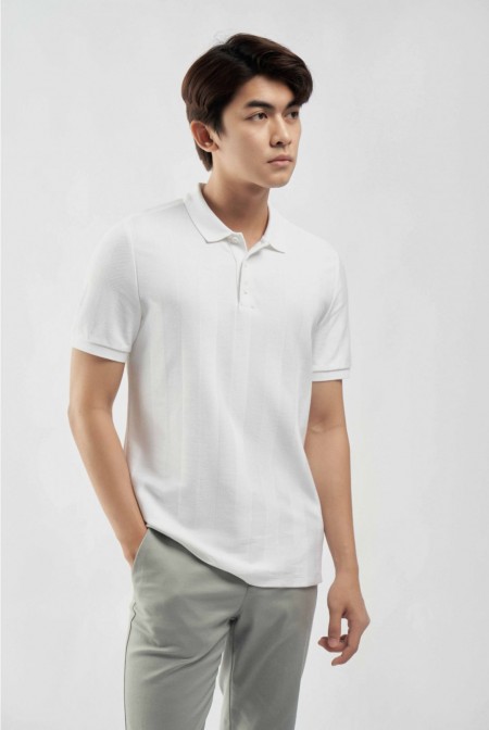 Men Short Sleeves Fitted Polo Shirt